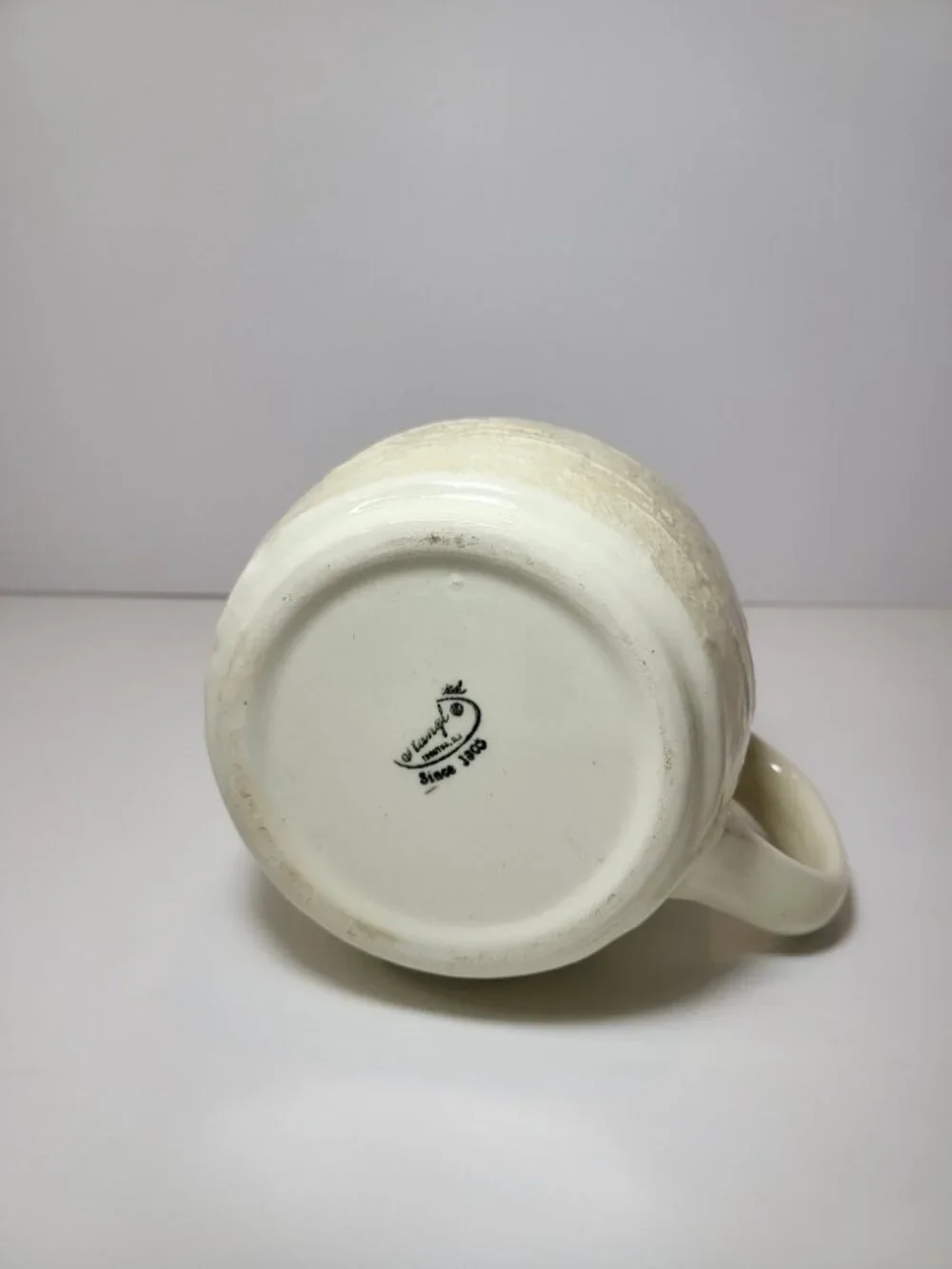 Vintage Stangl Pottery‎ Texture Ware Pitcher. Mid Century Burlap Milk Jug